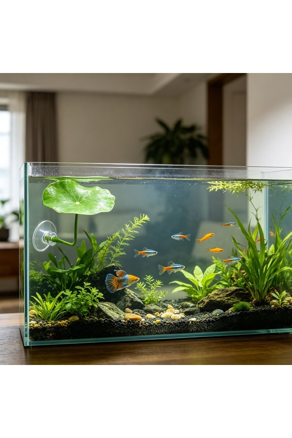 Artificial Aquatic Leaves for Fish Bed, Aquarium Landscaping Leaf Hammock for Resting and Sleeping, Betta Hiding Place and Spawning Mat, Tree Leaf Shaped Decoration for Fish Tank
