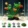 thumbnail image 1 of Artificial Aquatic Plants for Aquarium, Plastic Fake Seaweed and Lotus Flower Fish Tank Decor, Realistic Greenery for Freshwater and Saltwater Tanks, Easy to Clean and Fish Safe, 1 of 7