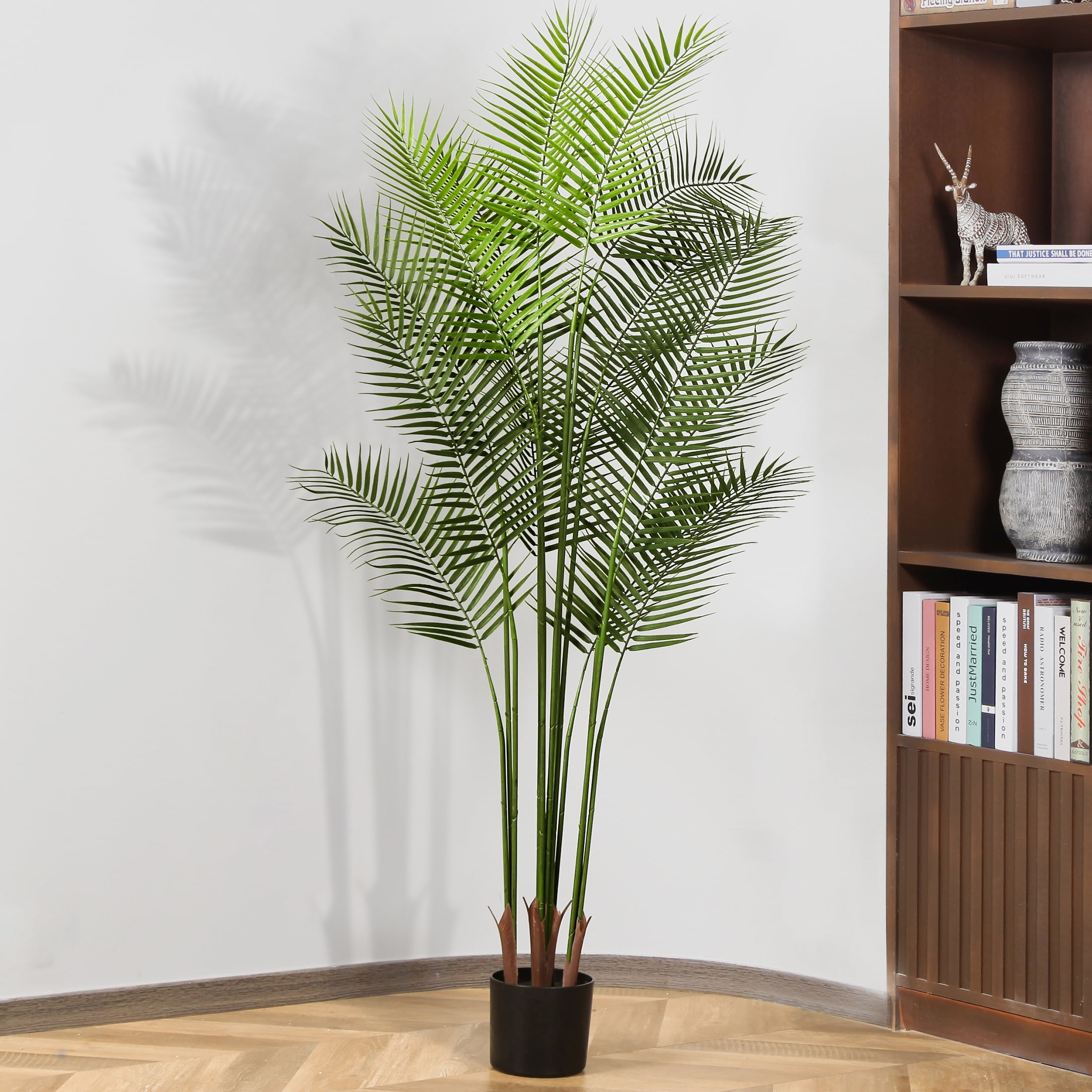 Artificial Areca Palm Plant 6 Feet Fake Palm Tree with 15 Trunks Faux