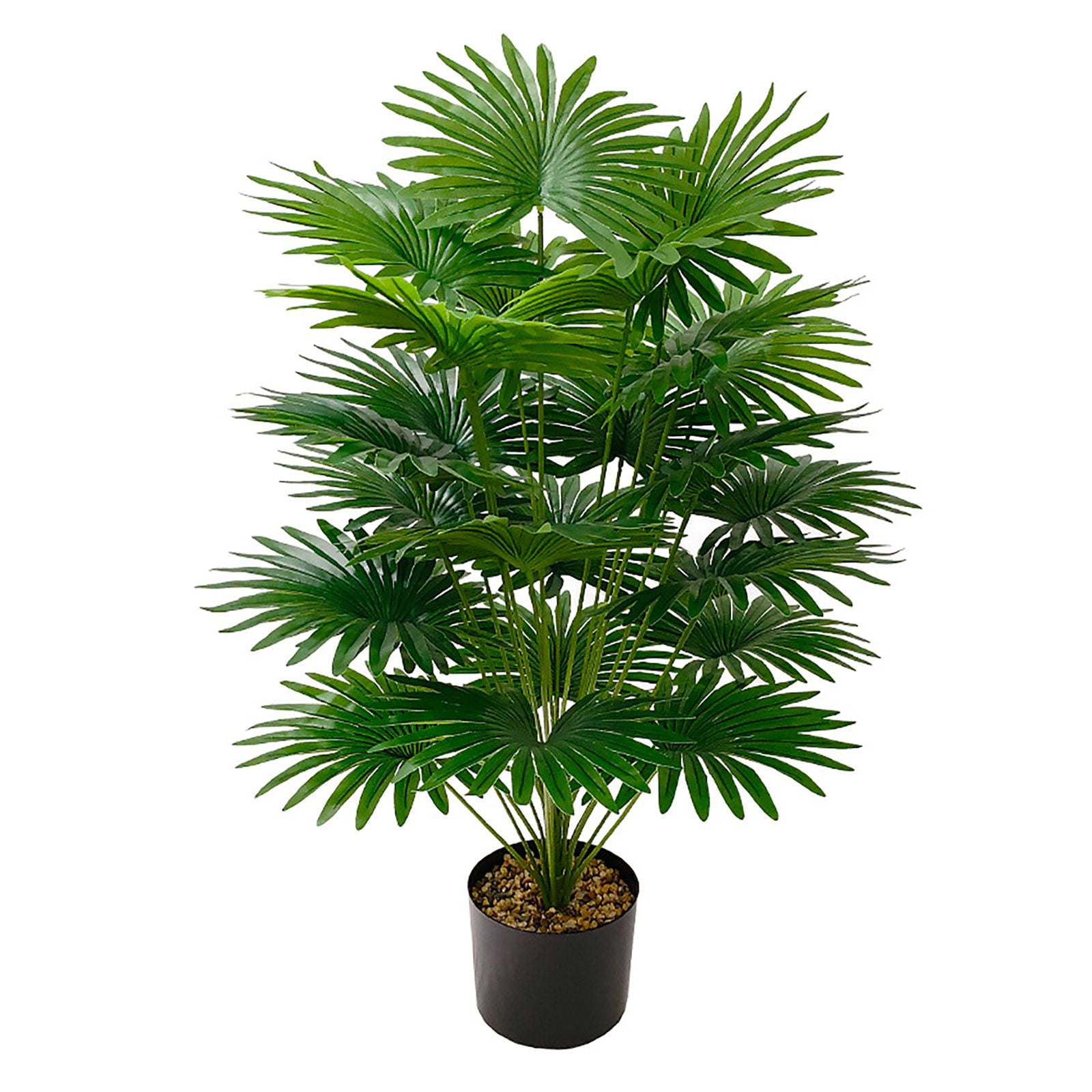 Artificial Areca Palm Tree Faux Plants 30 inch Artificial Plants Faux Fake Palm Tree Large Areca Palm Plants Tropical Leaf Greenery Family Office Indoor Outside Decor (Flowerpot not included) A5(84CM)