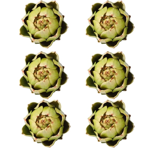 Artificial Artichoke 6 Pack Large Faux Vegetables for Home Kitchen Decor Realistic Green Fake Artichokes for Dining Table Centerpiece