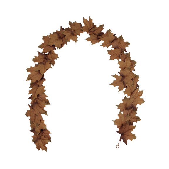 Artificial Autumn Fake Maple Leaves Garland Fall Garland for Thanksgiving,Weddings Decorations and Harvest Day,Hanging Vines Garland Plants Decor