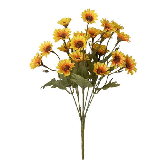 Artificial Autumn Flowers Bouquet Wild Chrysanthemum Faux Floral Arrangement Fall Color Decorative Flowers for Vase Table Centerpiece Farmhouse Home Decor,1 Bundle,E
