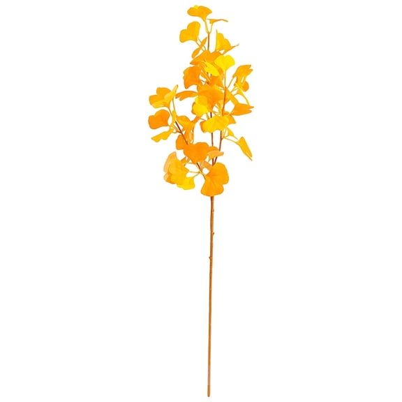 Artificial Autumn Ginkgo Leaves Branches,Faux Yellow Fall Ginkgo Stems,Artificial Fall Leaves Branch Centerpieces for Vase Filling Farmhouse Home Thanksgiving Wedding Indoor Outdoor Decor