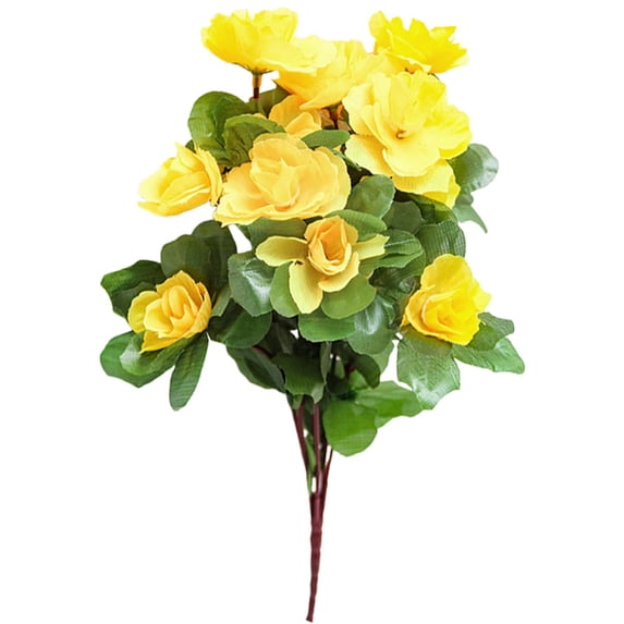 Artificial Azalea Bouquet, Each Bouquet Contains 7 Stems, Lifelike Plastic Flowers, Handheld Floral Arrangement, Suitable For Weddings, Bridesmaids, Home Decor, And Table Centerpieces