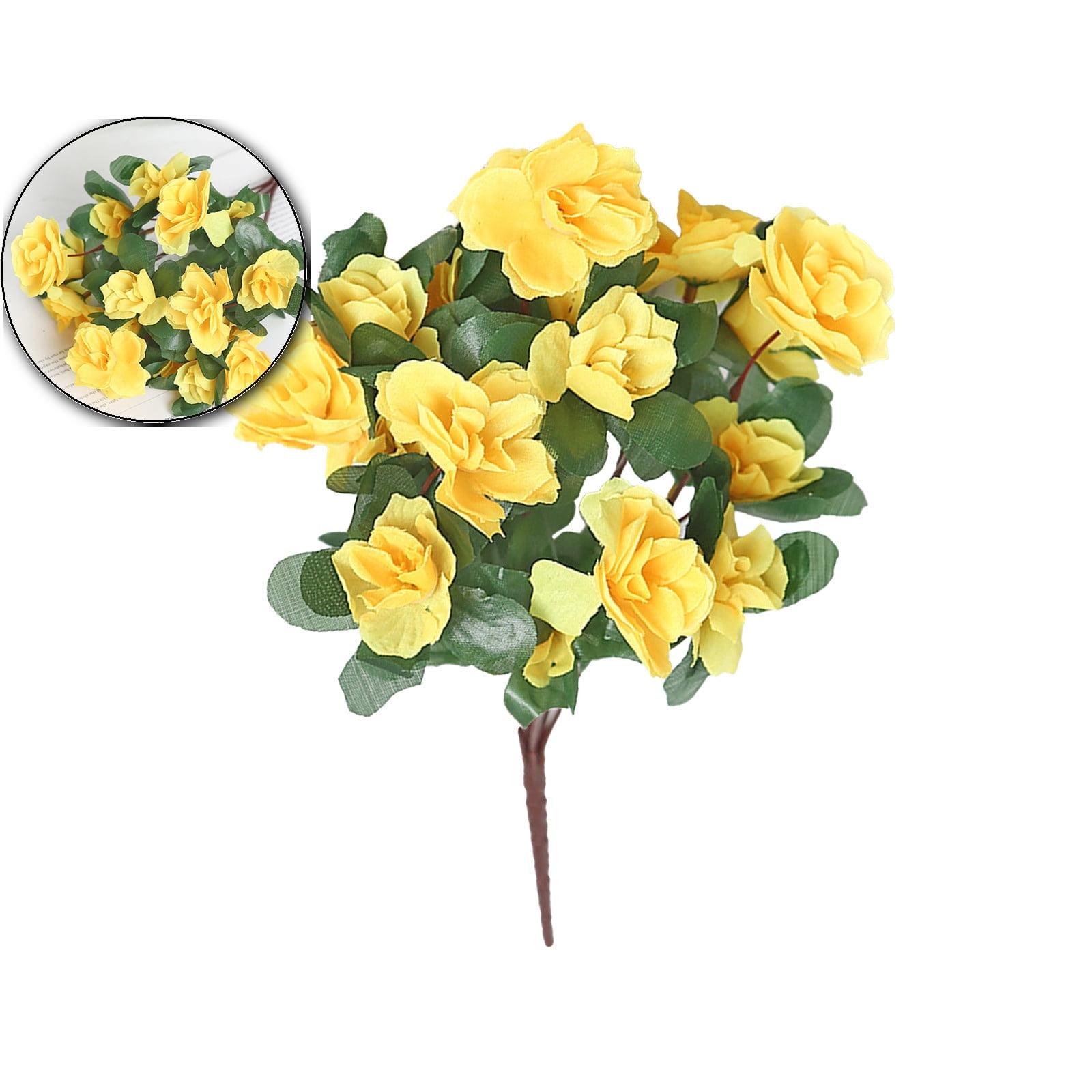 Artificial Azalea Bouquet, Plastic Flowers, Faux Floral Arrangement for ...