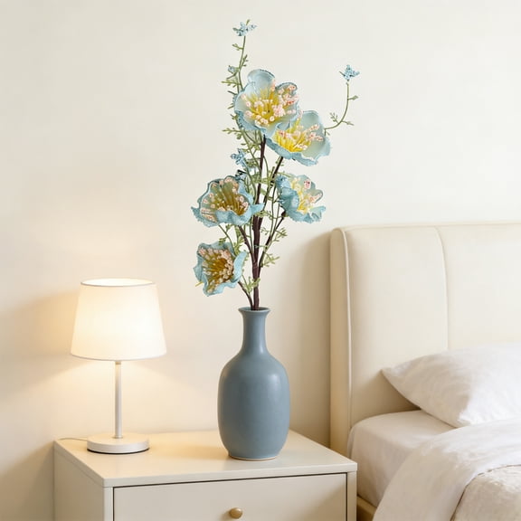 Artificial Azalea Floral Arrangement for Wedding Centerpieces and Living Room Decor, Faux Bouquet for Holiday or Everyday Tabletop Displays, Lasting Decorative Flowers for Vases and Home Styling