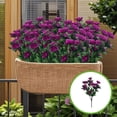 thumbnail image 1 of Artificial Azalea Flowers Outdoor Fake Flowers Faux Plastic Eucalyptus Plants UV Resistant Silk Flower Shrubs for Garden Porch Window Hanging Planter Decorations, 1 of 5