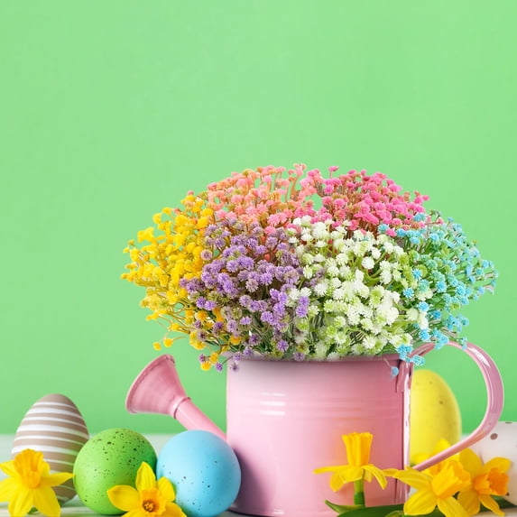 Artificial Baby Breath Flower Bouquet Faux Floral Spray For Home Tabletop Wedding Decor