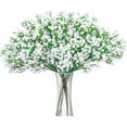thumbnail image 1 of Artificial Baby Breath Flowers Fake Gypsophila Bouquets 12 Pcs Fake Real Touch Flowers for Wedding Decor DIY Home Party(White), 1 of 5