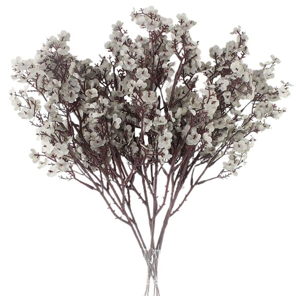 Artificial Baby's Breath Flower Pick, Babys Breath Fabric Cloth Artificial Flowers 1Pc Fake Silk Plants Decor Wedding Party Decoration Bouquets Realistic DIY Home Garden (Gray)