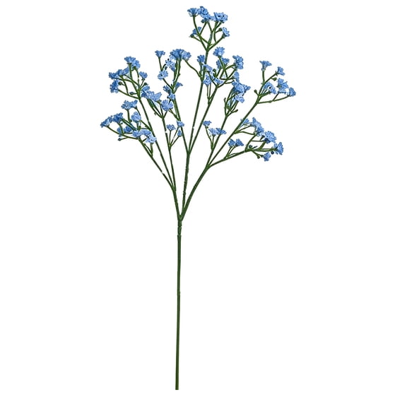 Artificial Baby's Breath Flowers - Realistic Touch Soft Plastic Blue Gypsophila, 1 Stem for Wedding Bouquets, Home Decor, Party Arrangements, Office Display