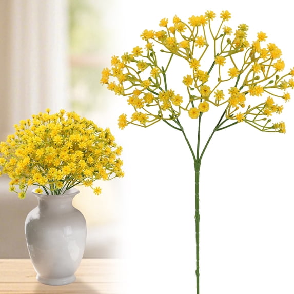 Artificial Baby's Breath Stem, Faux Flowers for Vase, Silk Flowers for Home Decor Indoor, Floral Arrangements Party Decorations (1PC, 23.6")