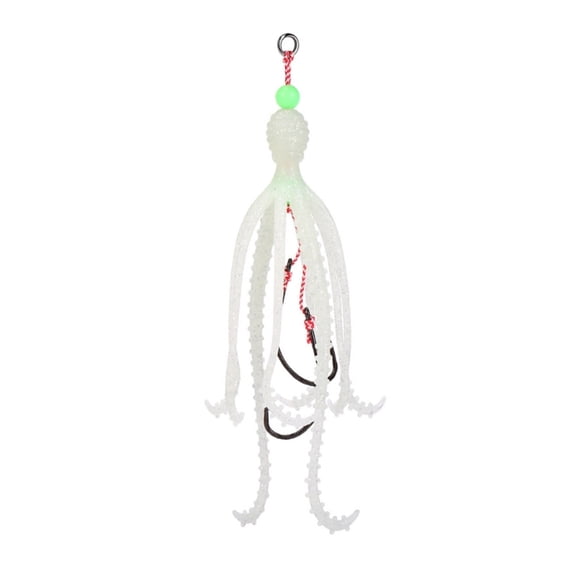 Artificial Baits Trolling Baits Fishing Tackle Squid Skrit Lure Soft Lures with Double Barbed Hook 15cm 10g