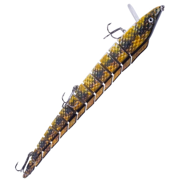 Artificial Baits with Treble Hook Multi Jointed Swimbait Fishing Baits 13 Segments Fishing Tackle 23cm Floating Eel Lure