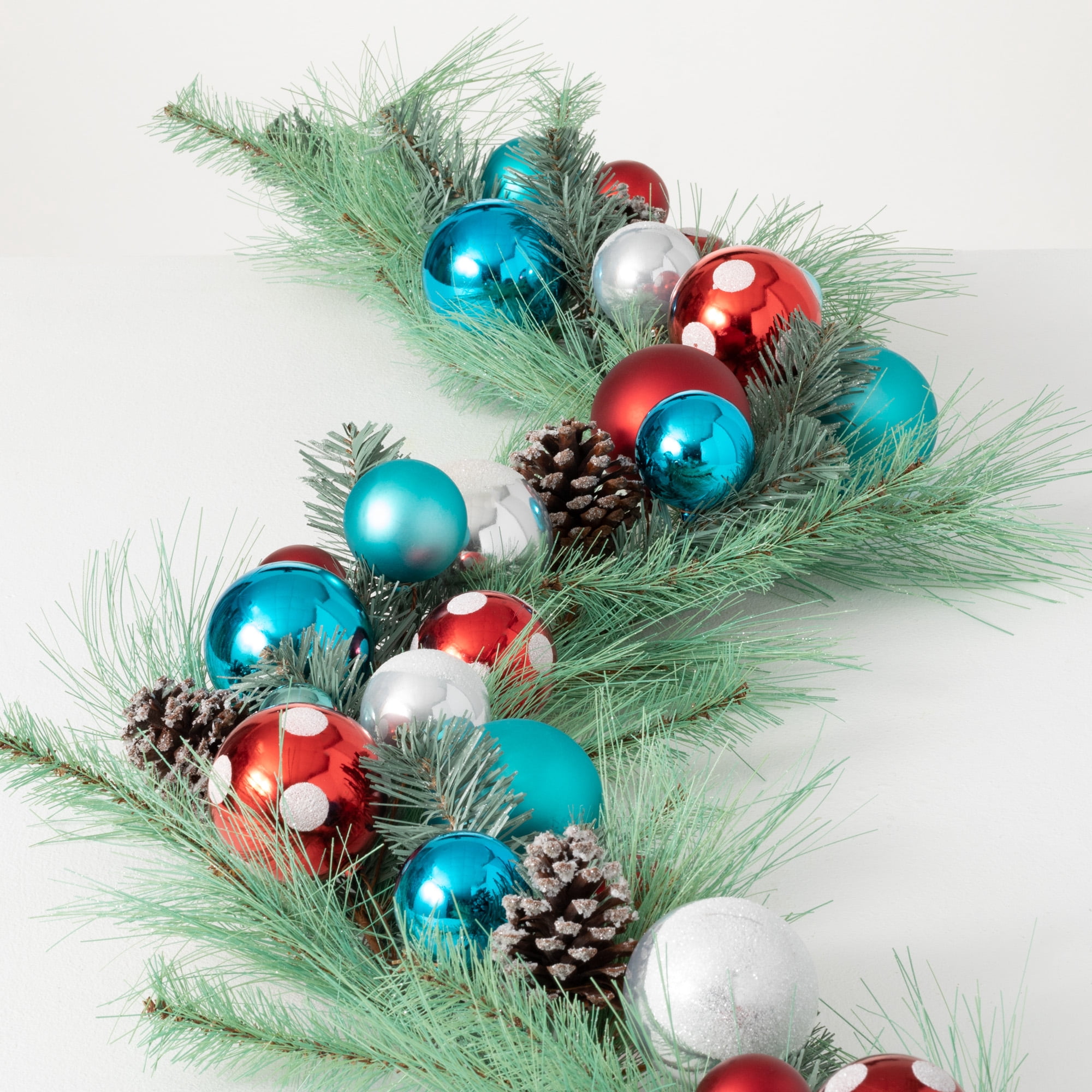 Artificial Ball Ornament Garland Multicolor 67"H