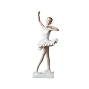 Artificial Ballerina Figurine Home Office Decor, Ballet Statue Art Sculpture With Elegant Dance Posture, Collectible Gift For Girls Women Living Room Bedroom Tabletop Shelf Decoration
