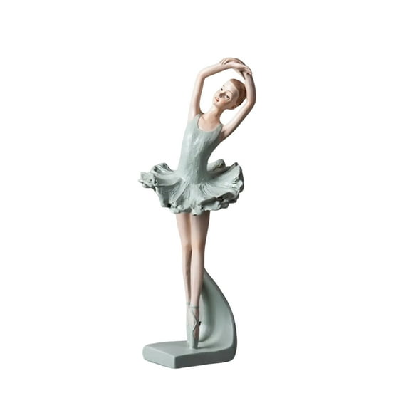 Artificial Ballerina Statue Sculpture, Home Decor Desktop Figurine, Elegant Artwork Collectible Gift For Girls Women Christmas Clearance