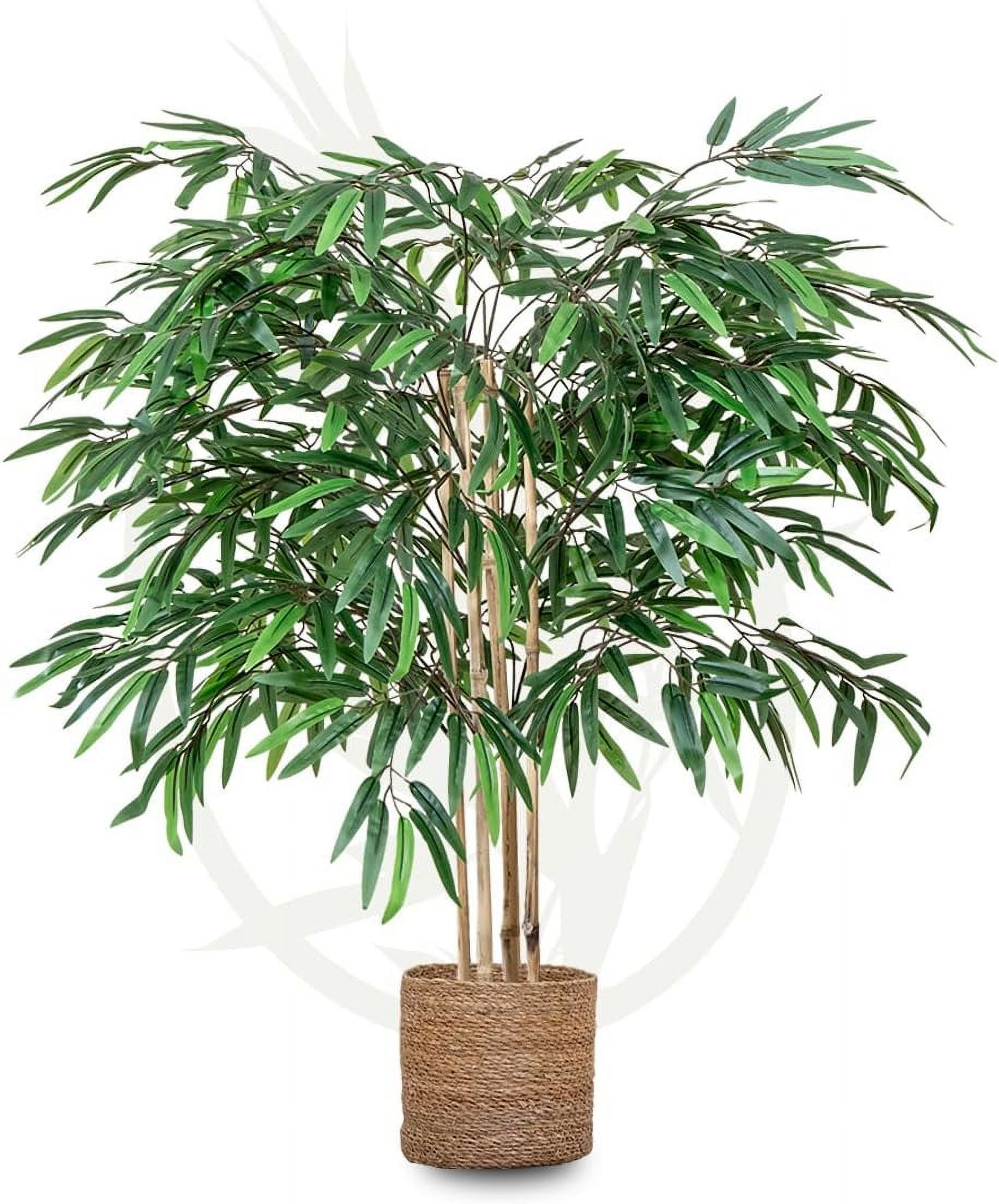 Artificial Bamboo Tree 3.5FT Tall, Fake Tree with Natural Trunk