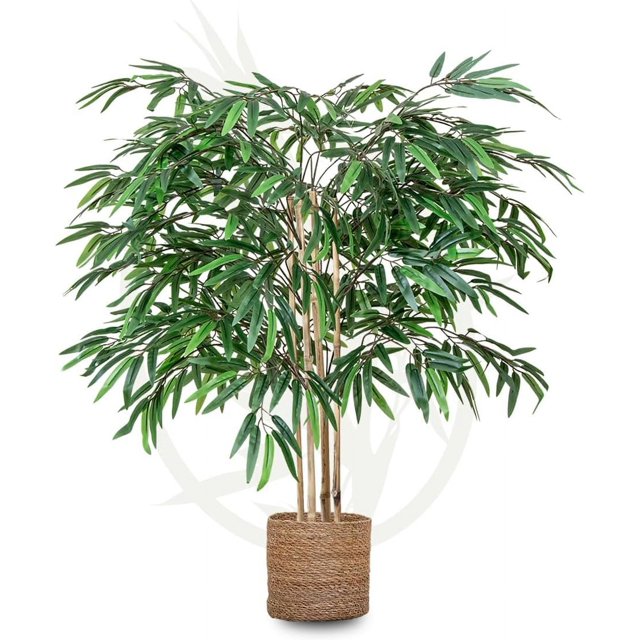 Artificial Bamboo Tree 3.5FT Tall, Fake Tree with Natural Trunk