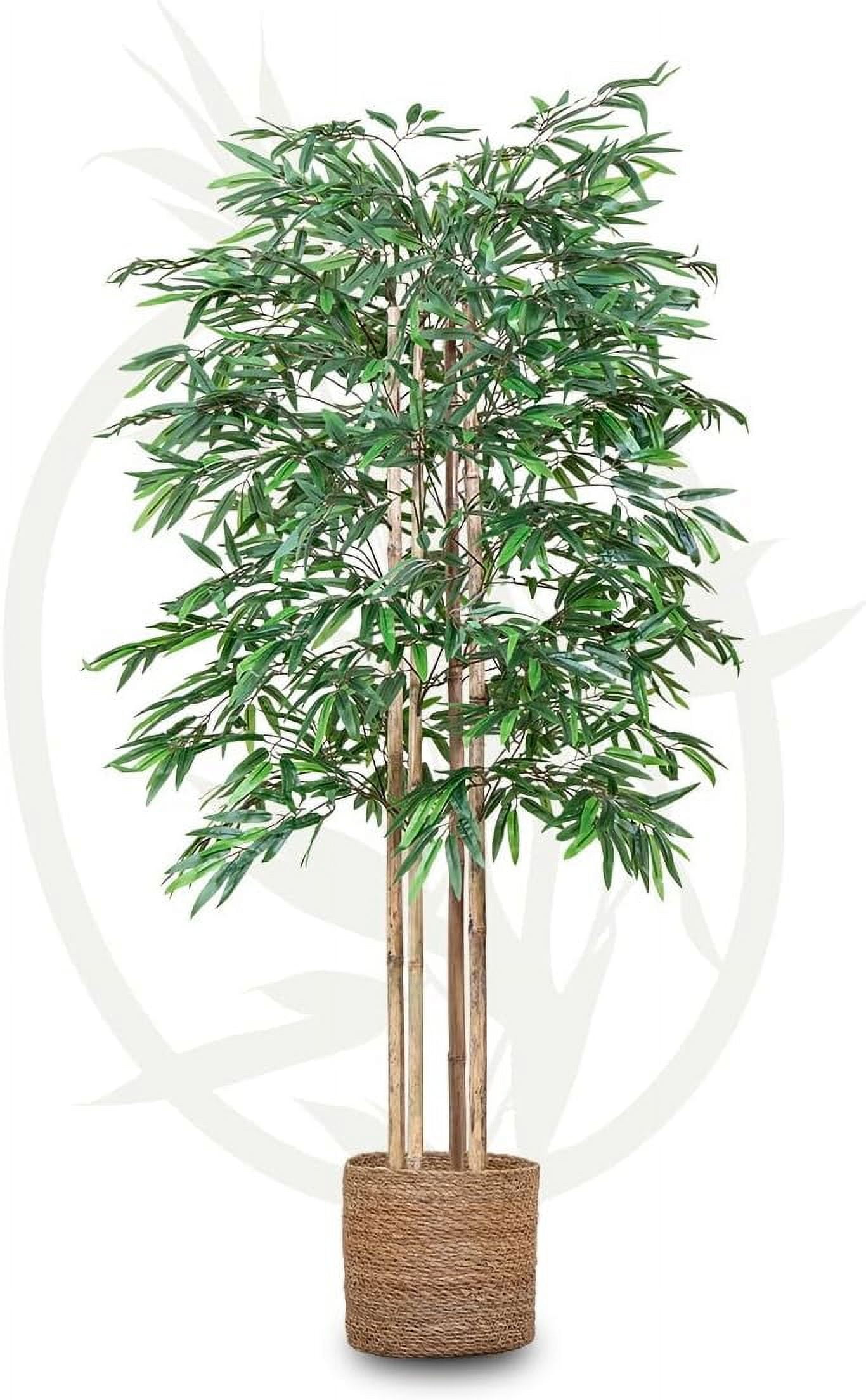 Artificial Bamboo Tree 5FT Tall, Fake Tree with Natural Trunk Realistic