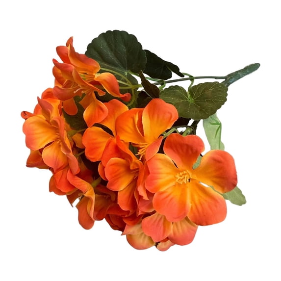 Artificial Begonia Flower Flower Wedding Home Living Room Geranium Flower These Flowers Enhance The Beauty Of Their Environment, Orange