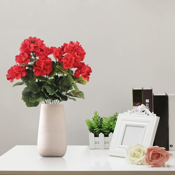 Artificial Begonia Flower , Flower Wedding Home Living Room Geranium Silk Flower
