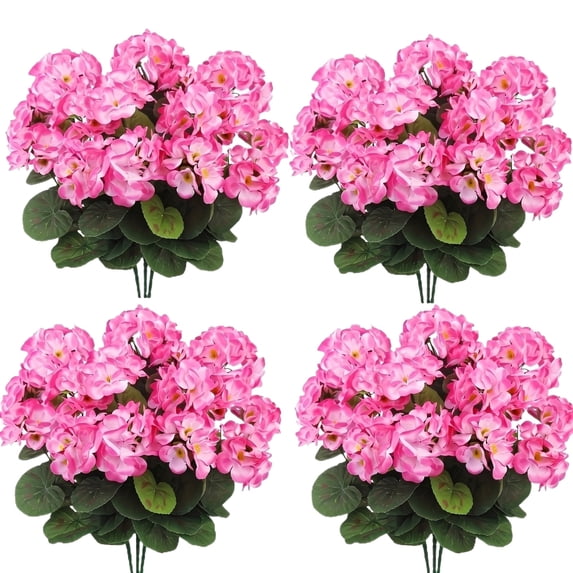 Artificial Begonia Flowers, Pink, 10 Pack, For Home Living Room Decoration