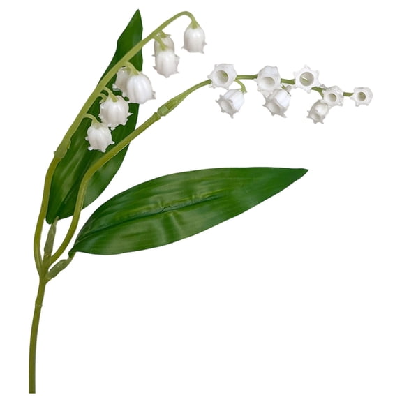 Artificial Bell Orchid Flower With Plastic Blossoms, Fabric Leaves And Realistic Design For Wedding Bouquet, Home Decor And Party Decoration, 14.2In Long 0.04Lb