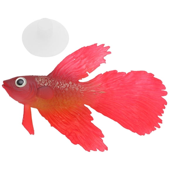 Artificial Betta Fish Aquarium Silicone Floating Movable Glowing Effect Ornaments for Fish for Colorful Fake Fish