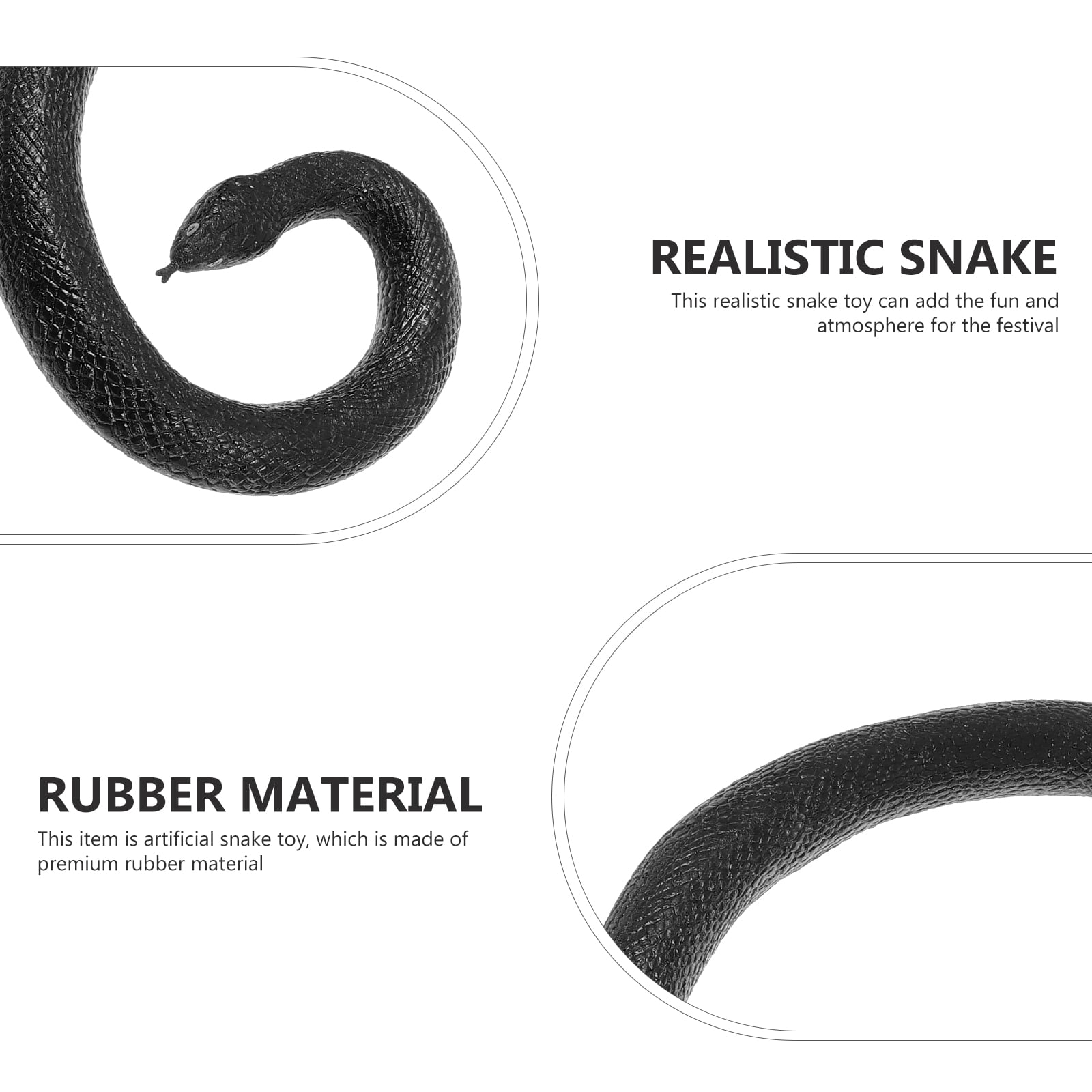 Artificial Big Snake Rubber Snake Toy Prank Snake Toy Big Rubber Snake