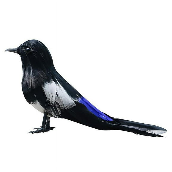 Artificial Bird Feathered Realistic Garden Home Decor Ornament - Multi, Magpie
