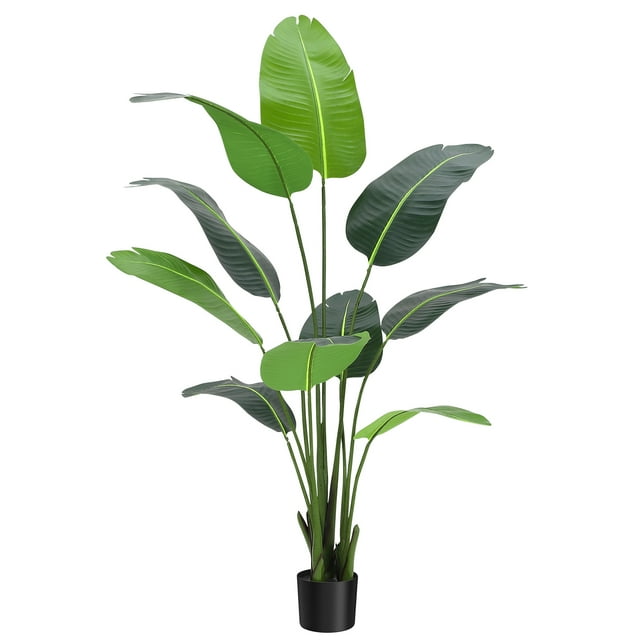 Artificial Bird of Paradise Plant 4/5FT Fake Palm Tree for Indoor