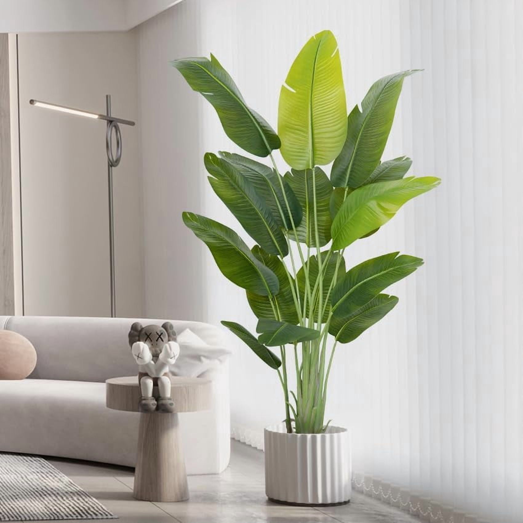 Artificial Bird of Paradise Plant 4Ft Tall Fake Tropical Palm Tree ...