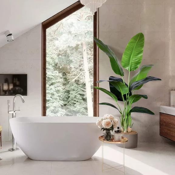 Artificial Bird of  Plant, Fake Tree with Realistic Leaves and  pots, Adjustment-Free Branches Artificial Tree for Indoor Outdoor Home Decor (5FT 2Packs)