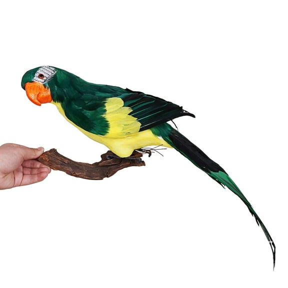 Artificial Birds Feathered Fake Shoulder Parrot Decor Model for Decoration