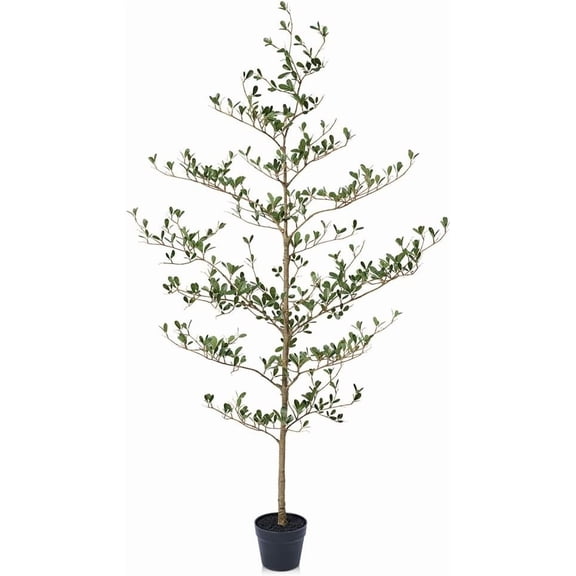 Artificial Black Olive Tree 5ft - Shady Lady UV Resistant Faux Olive Trees Indoor Outdoor Decor - Modern Aesthetic Tall Fake Plants with Pot for Home Office Living Room Patio Floor, VN140