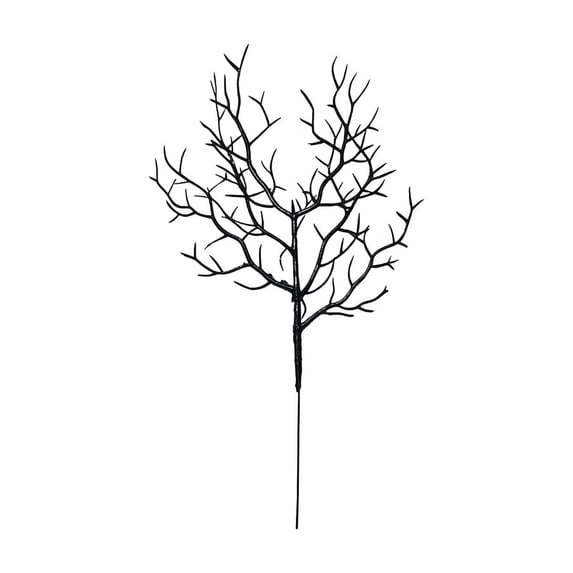 Artificial Black Twig Branches Picks,Halloween Dead Branch Decor for Vase Arrangement,Fake Dry Stems for Wreath Making and Table Centerpiece,Eerie Scene Decoration