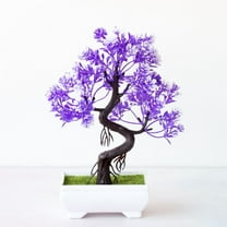 Artificial Blue Bonsai Pine Tree, Fake Plants Greenery Japanese Pine Bonsai Tree Desktop Display Simulation, Office, Living Room, Zen Garden Indoor Fall Décor
