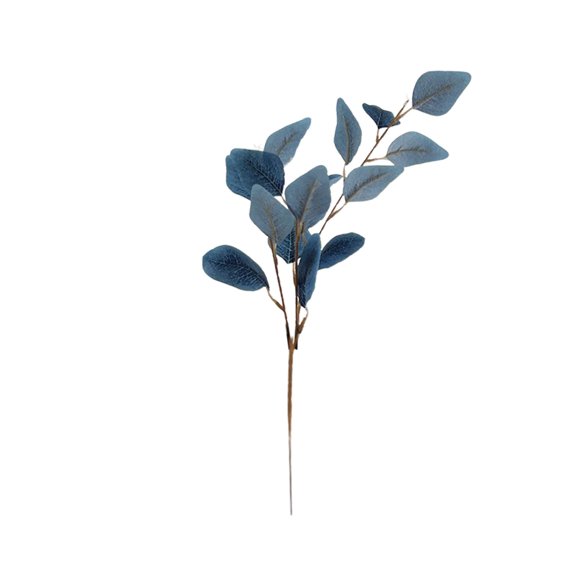 Artificial Blue Leaf Faux Flower Bouquet - Perfect for Wedding, Party, Home & Office Decor - 50cm Plastic Simulation Plant for Living Room, Bedroom, Kitchen, and More