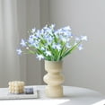 thumbnail image 1 of Artificial Blue Orchid Flowers, 7-Stem Fake Floral Arrangement, Plastic Simulation Plants, Home Table Centerpiece, No Maintenance Decor for Indoor Outdoor, 1 of 6