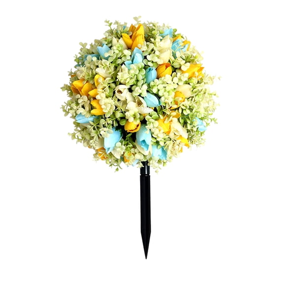Artificial Blue Tree Ball Decoration – Realistic Outdoor & Indoor Faux Plant with Durable Plastic, Maintenance-Free, Versatile for Home, Office & Retail Spaces
