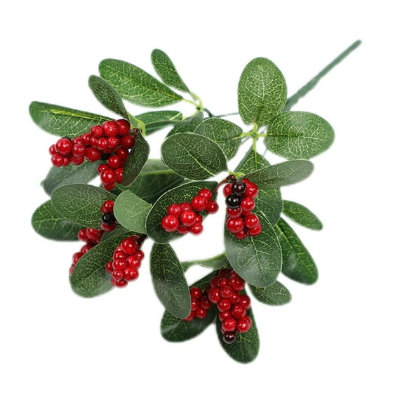 Artificial Blueberry Stems, Faux Blueberry Branches, Silk Flower Berry Stems for Centerpieces, Artificial Berries for Vase Fillers in Farmhouse Home Decor