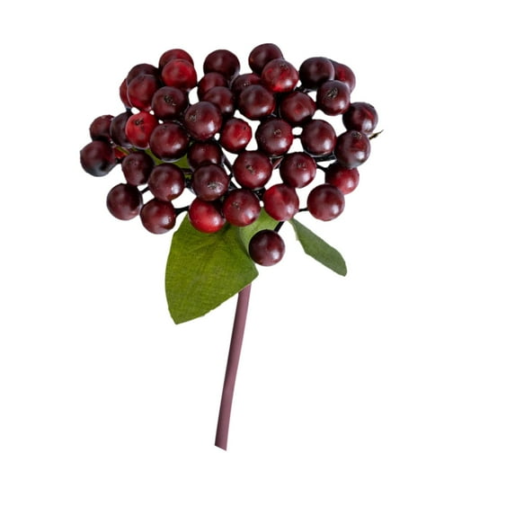 Artificial Blush Violet Holly Berries 1 Bendable Berry Stem for Vases Bouquets Floral Arrangements Wedding Centerpieces Home Decor, Indoor/Outdoor Decor, Red