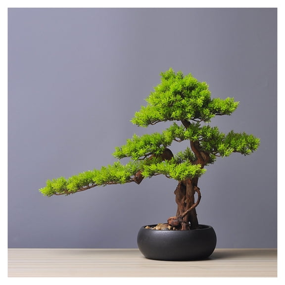 Artificial Bonsai Pine Tree, Realistic Plant Decoration, Green Plant Potted Plant Home Decoration, For Farmhouse Office Bedroom Living Room