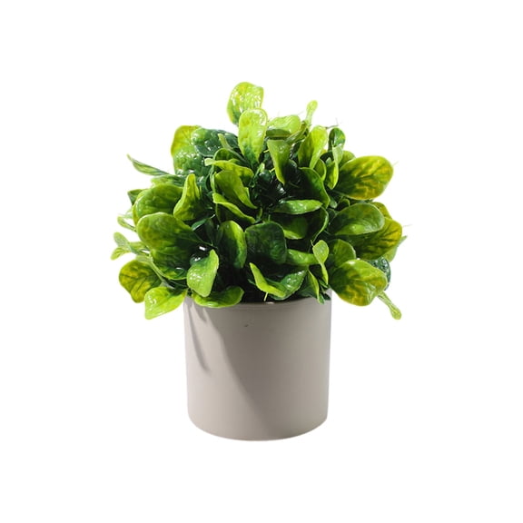 Artificial Bonsai Potted Plant Simulated Green Flower Arrangement for Living Room Office Entrance Wine Cabinet Decor, Faux Small Indoor Plant with Matte Pot