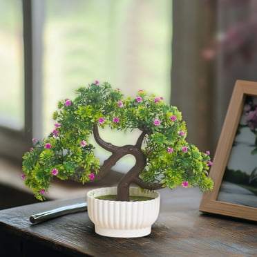 Artificial Bonsai Tree, Artificial Bonsai Plants, Artificial Bonsai Tree Juniper Faux Plants, Indoor Small Fake Plants Decor for Home Bedroom Office Desk Farmhouse Decor 50% Saving