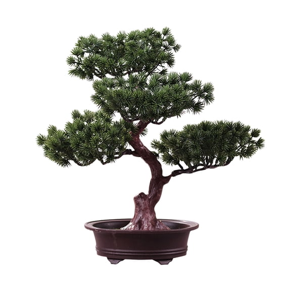 Artificial Bonsai Tree Decor, Corner Accent for Home Desk & Shelf Display