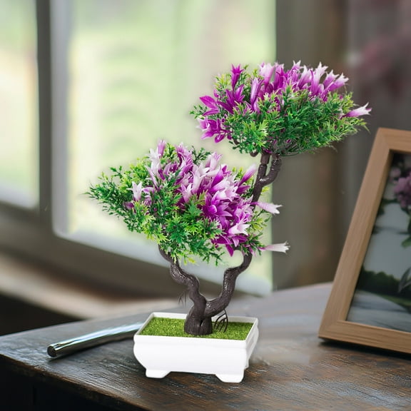 Artificial Bonsai Tree-Fake Plant in Pot Artificial Plants, Faux Bonsai Pine Bonsai Artificial Plants for Home Decor Indoor, Office/Windowsill/Yard,Desktop Display 50% Saving