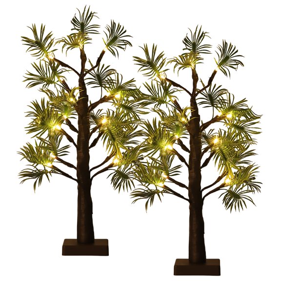 Artificial Bonsai Tree Lighted Tabletop Fake Plant with LED Lights